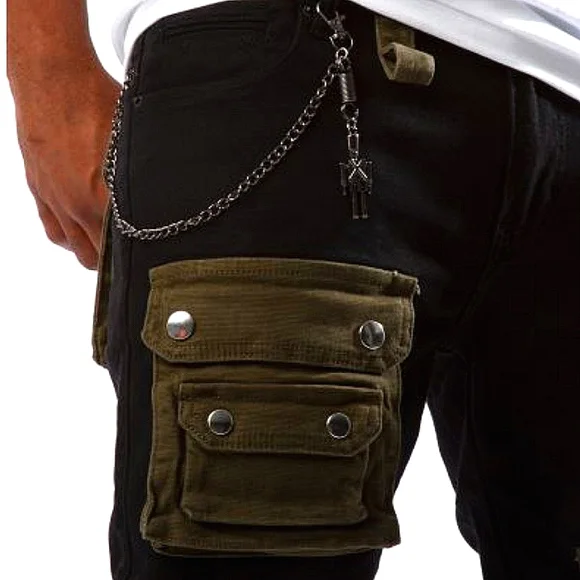 Axel Black Army Battlefield Cargo Shorts sz 36 - Picture 2 of 4